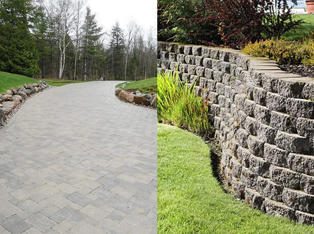 paver driveway and retaining wall installation in Maple Ridge
