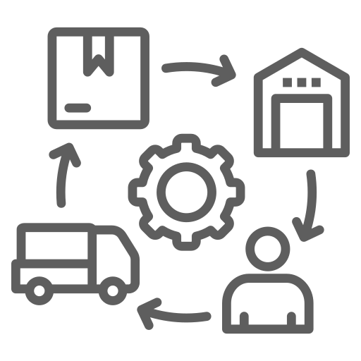 Supply chain management icon